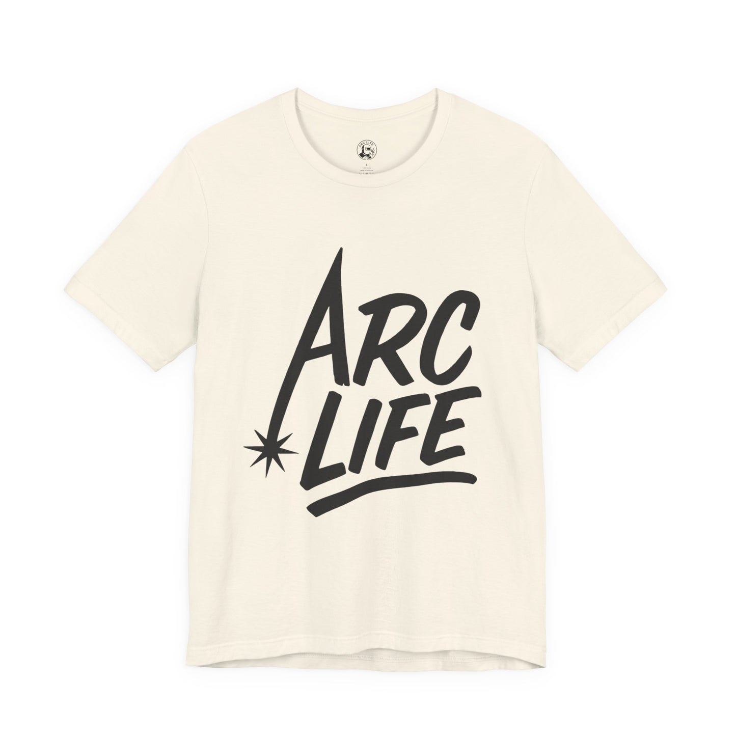 Arc Life Unisex Jersey Tee Light Color with Black text