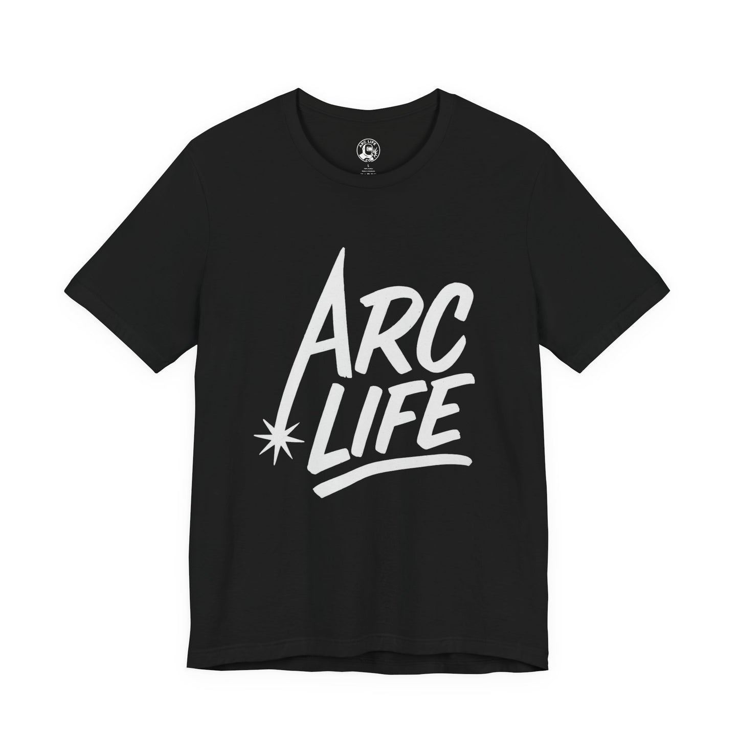 Arc Life Unisex Jersey Tee Dark Color with White text