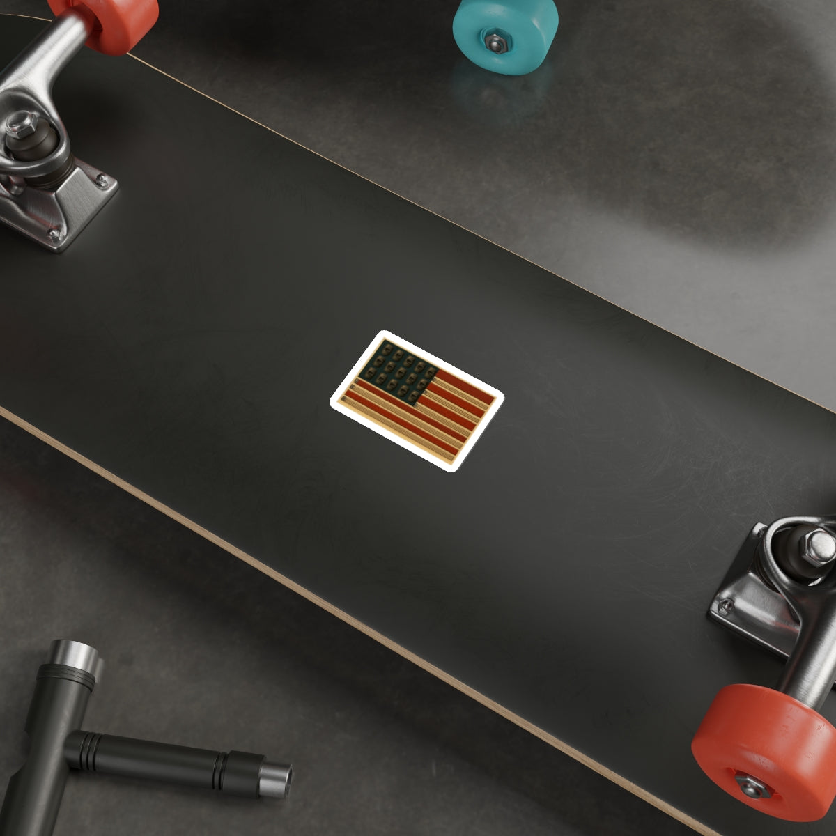 Welding Rods & Helmets USA Flag Die-Cut Sticker - American Flag Design