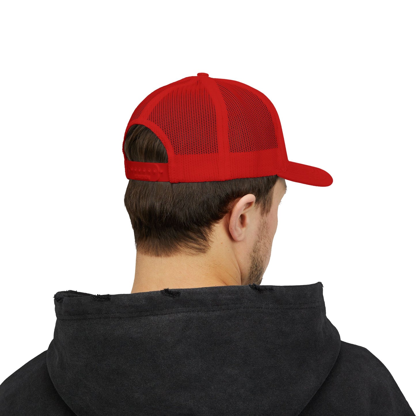 Arc Life Snapback Trucker Cap, Dark with white text