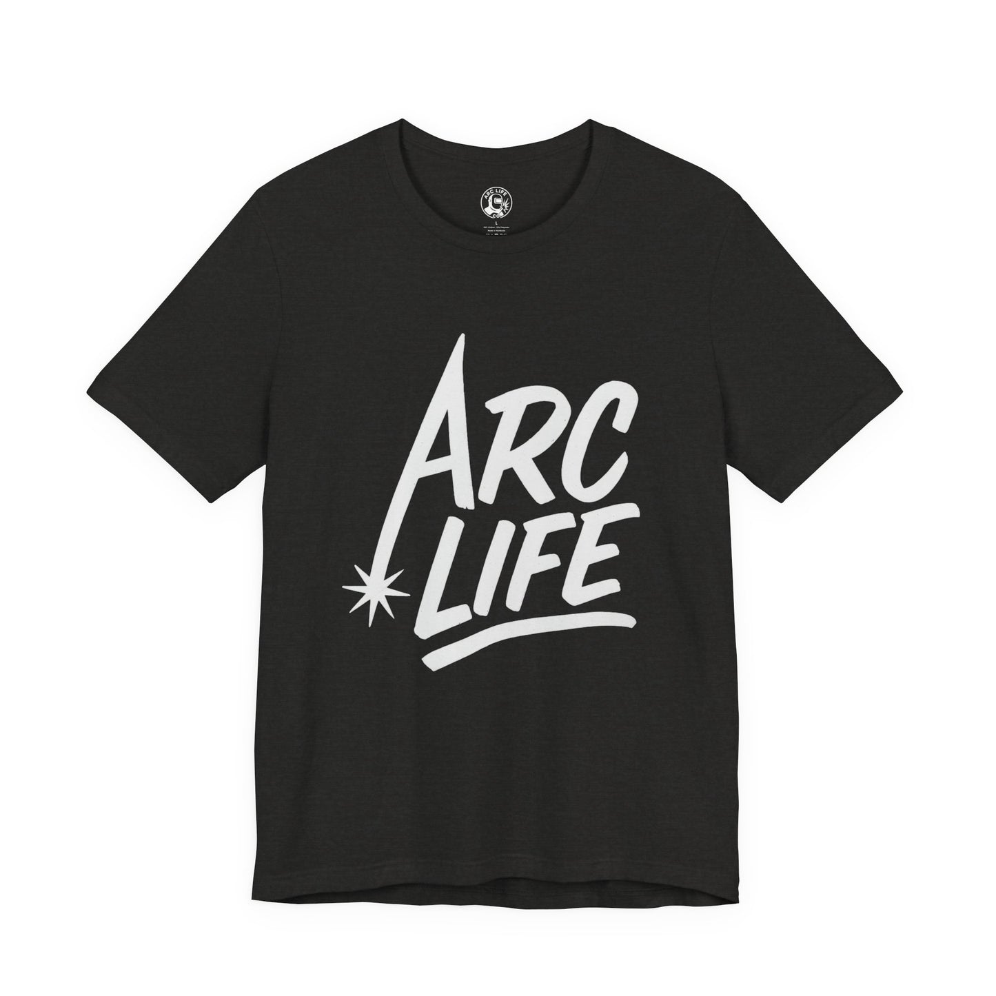 Arc Life Unisex Jersey Tee Dark Color with White text