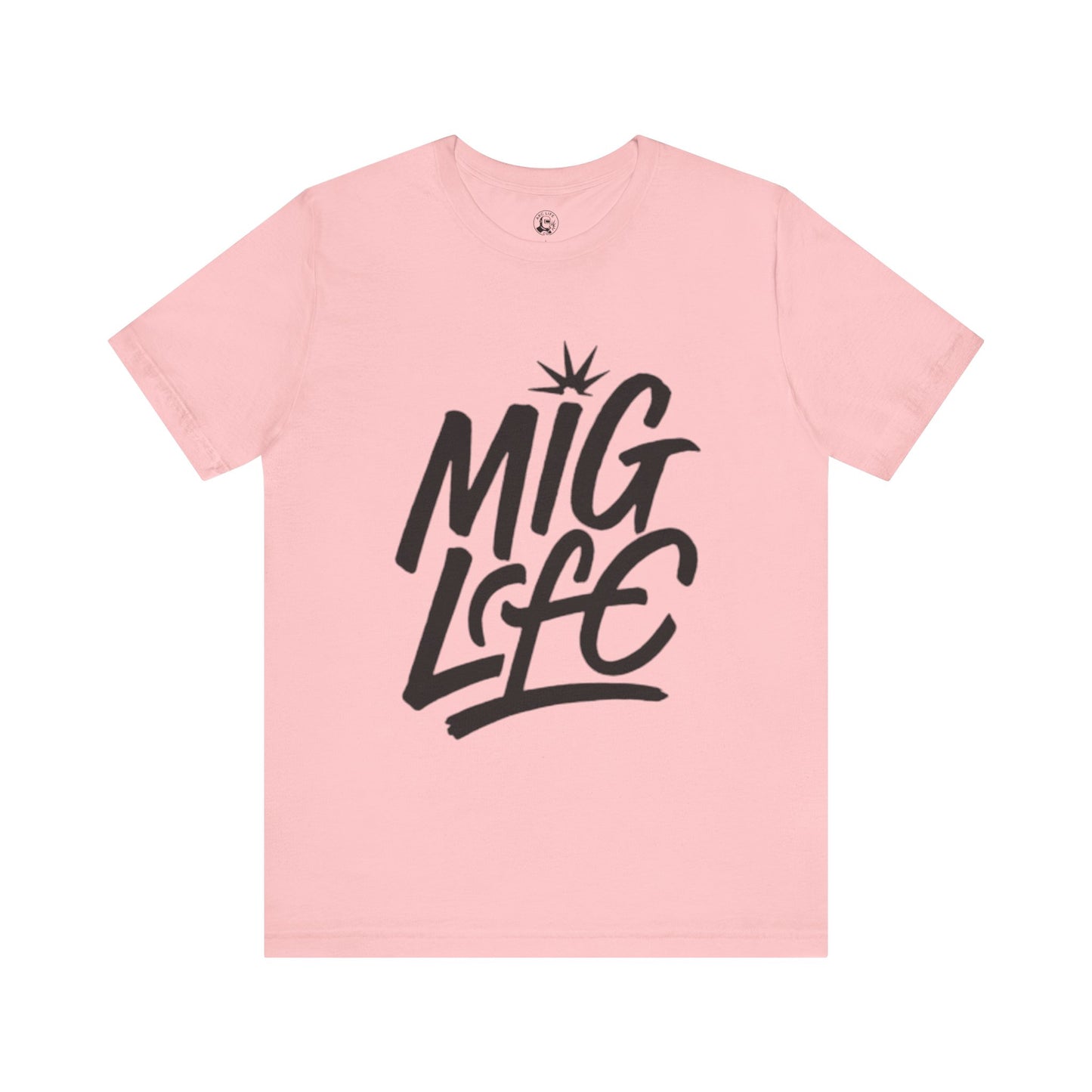 MIG Life Unisex Jersey Tee Light Color with Black text