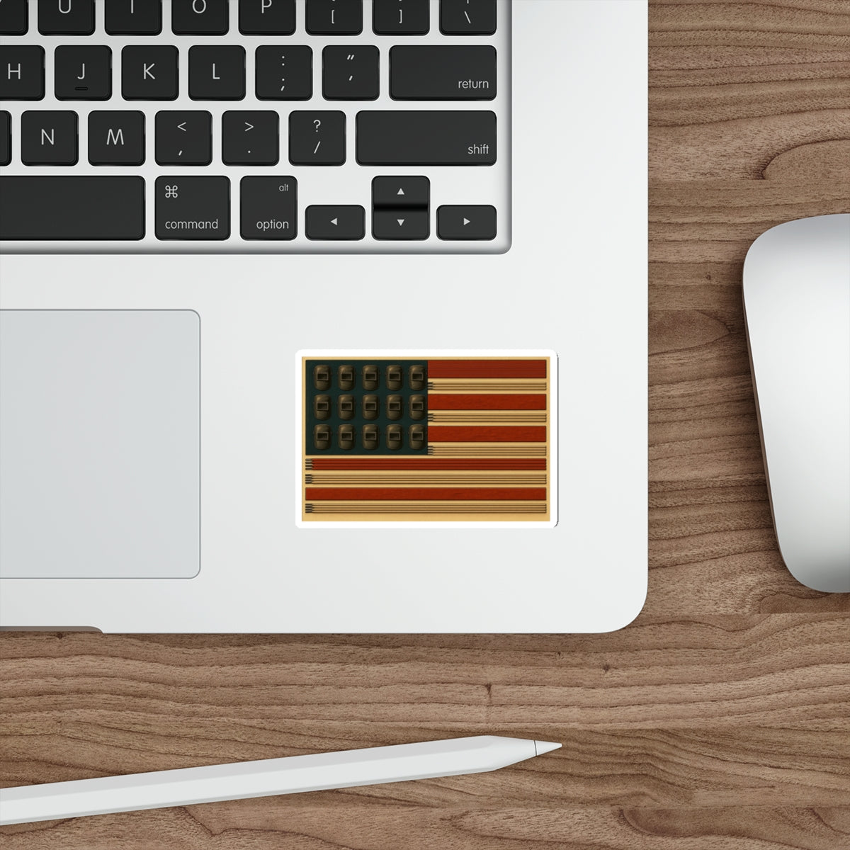 Welding Rods & Helmets USA Flag Die-Cut Sticker - American Flag Design