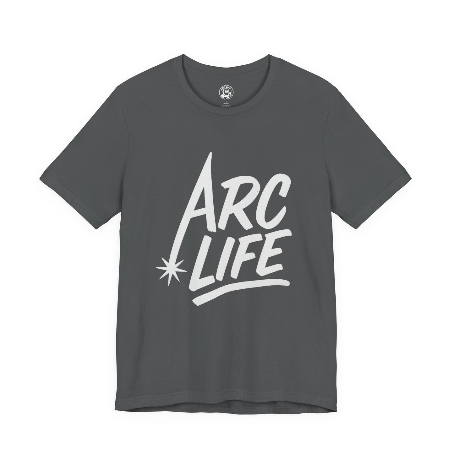 Arc Life Unisex Jersey Tee Dark Color with White text