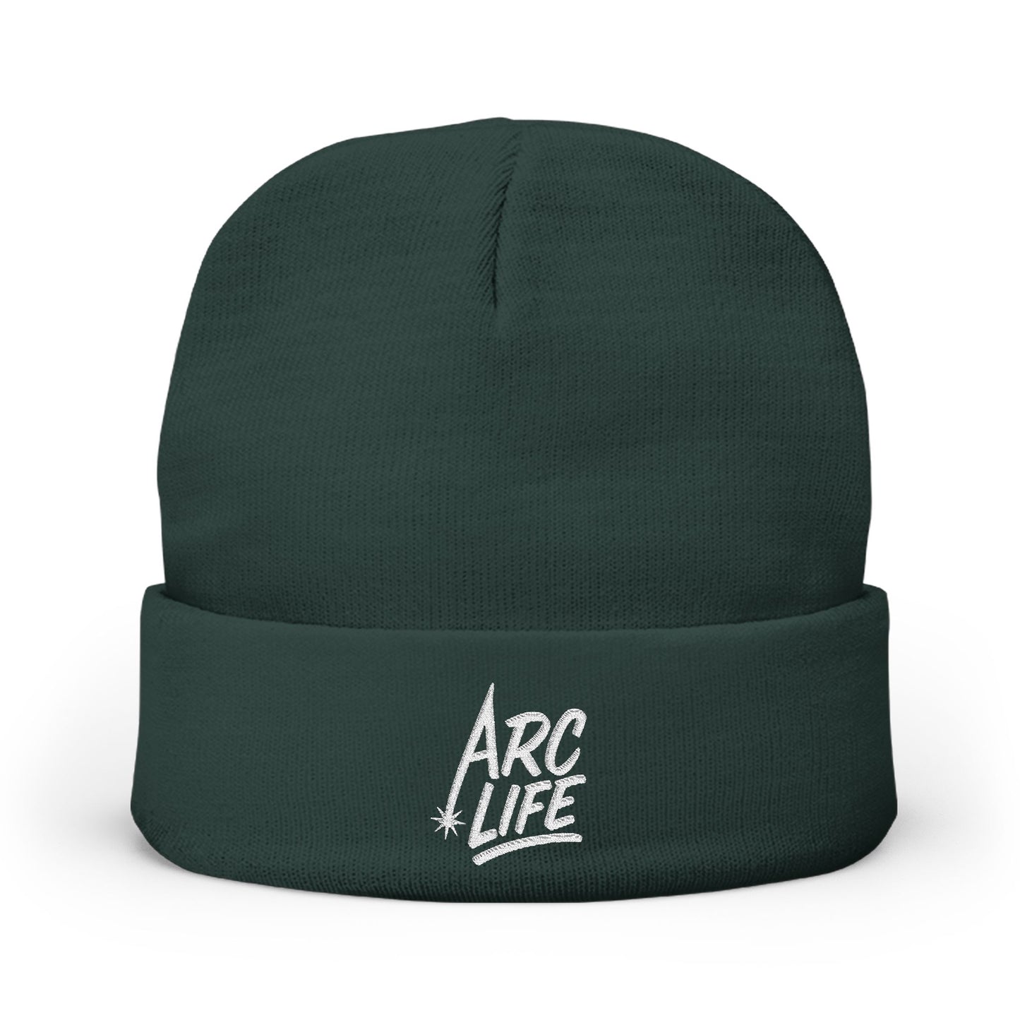 Arc Life Embroidered Knit Beanie