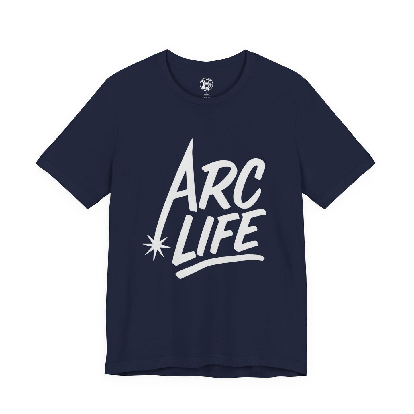 Arc Life Unisex Jersey Tee Dark Color with White text