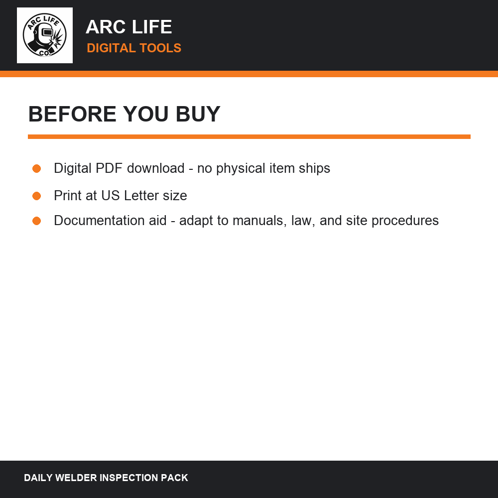 Arc Life inspection checklist digital file and license details