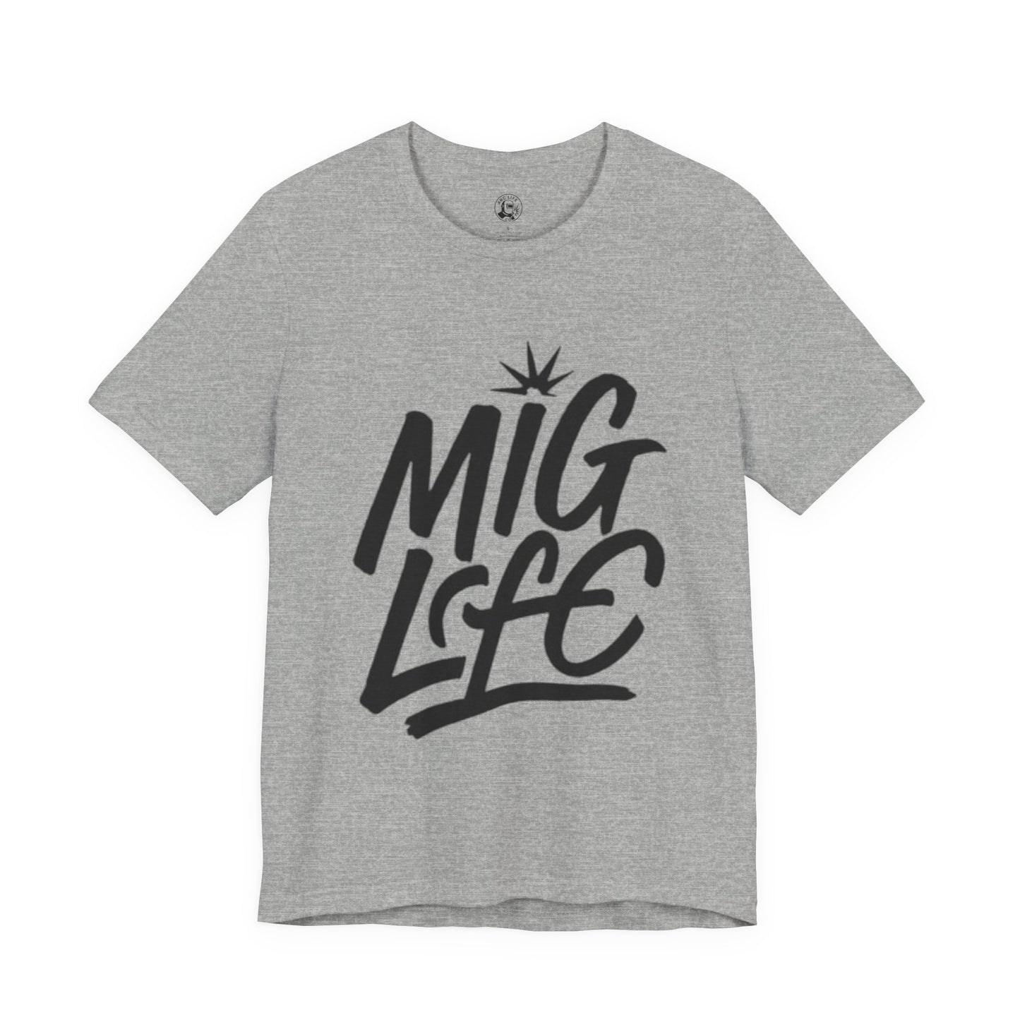 MIG Life Unisex Jersey Tee Light Color with Black text