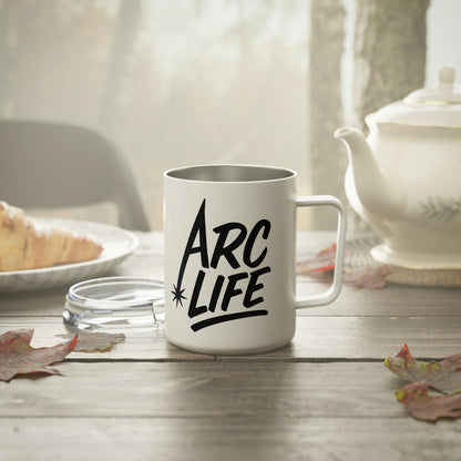 Arc Life Insulated Coffee Mug, 10oz, White