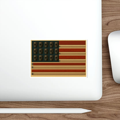 Welding Rods & Helmets USA Flag Die-Cut Sticker - American Flag Design
