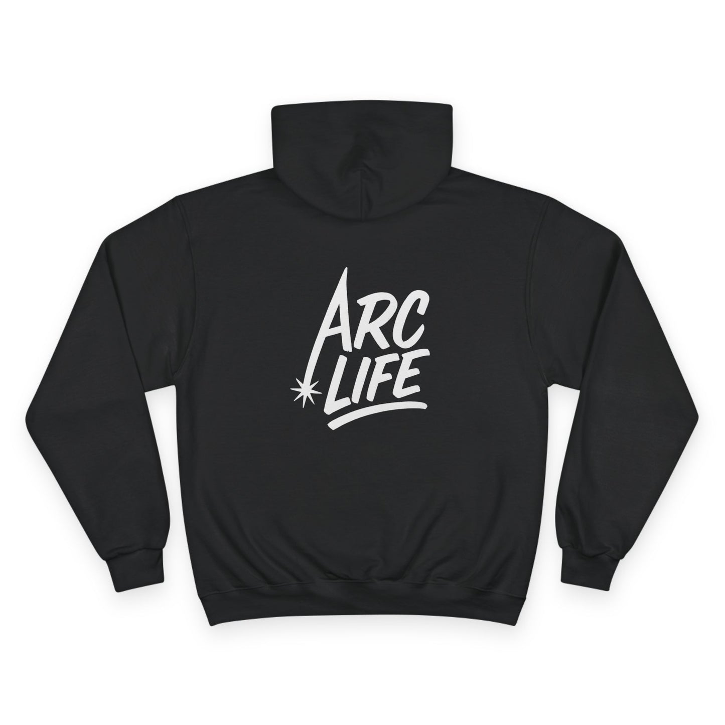Arc Life Circle Logo Hoodie, Champion Pullover, Dark Color