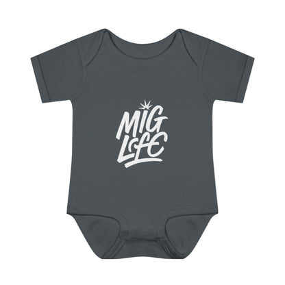 Mig Life Baby Bodysuit, Dark Color
