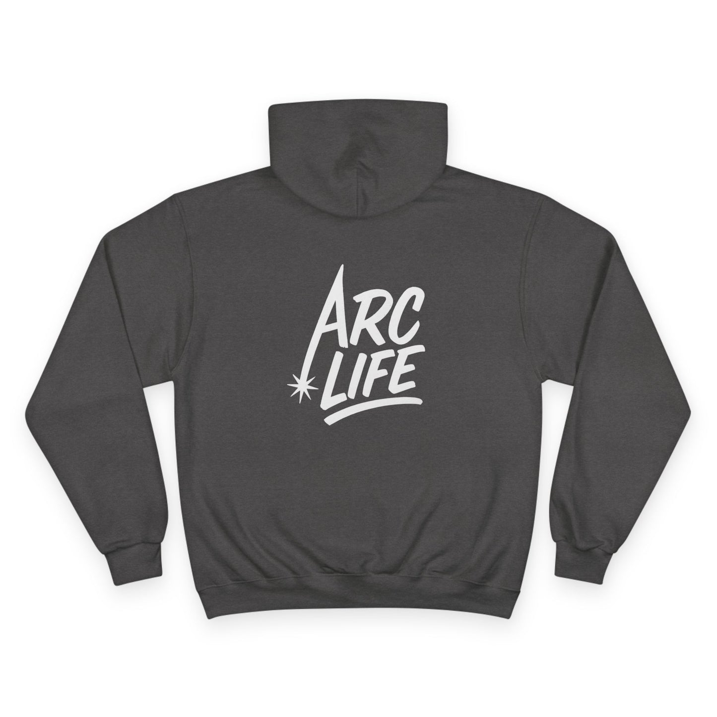 Arc Life Circle Logo Hoodie, Champion Pullover, Dark Color