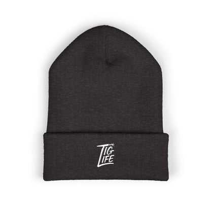 Tig Life Embroidered Cuffed Beanie, Dark Color
