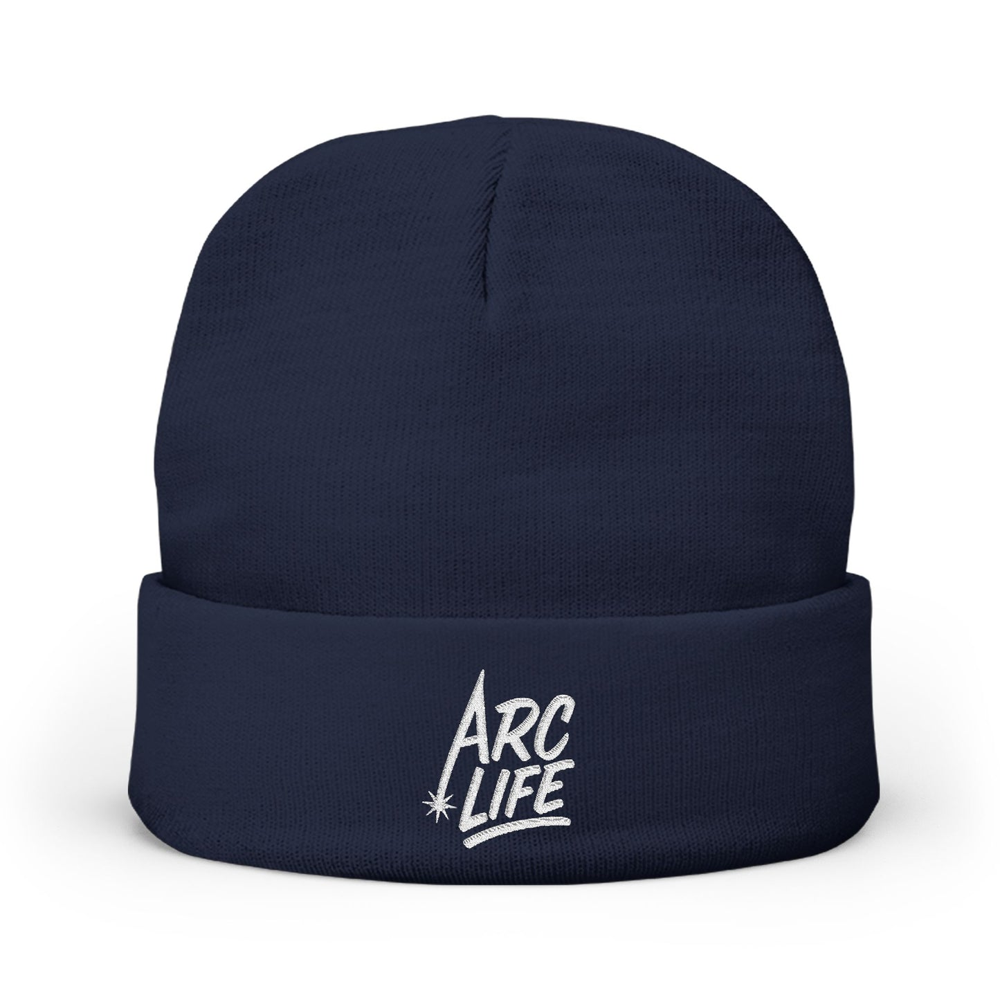 Arc Life Embroidered Knit Beanie