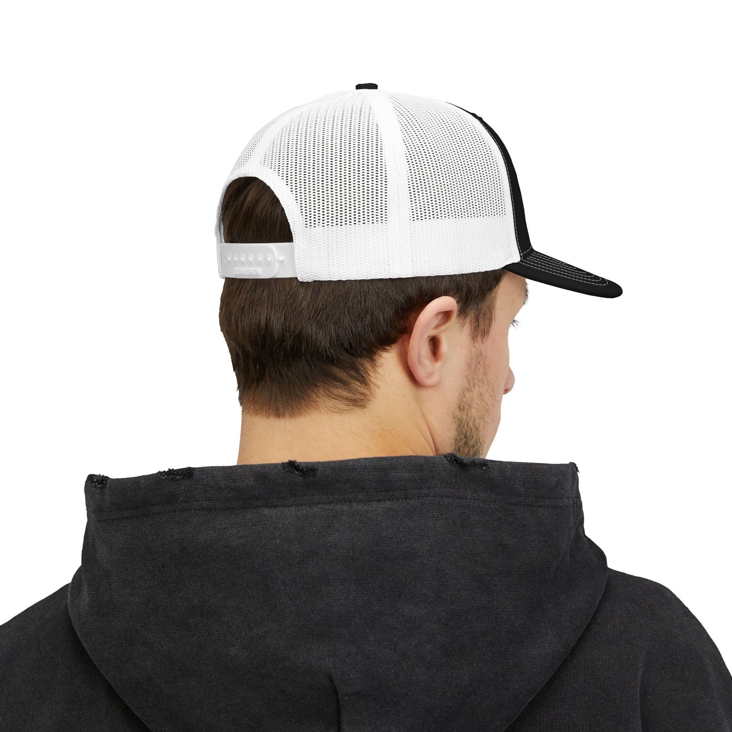 Arc Weld Co. Trucker Hat – American Flag Mesh Snapback Cap for Welders & Tradesmen