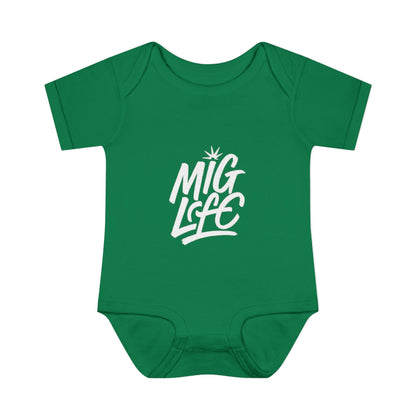 Mig Life Baby Bodysuit, Dark Color