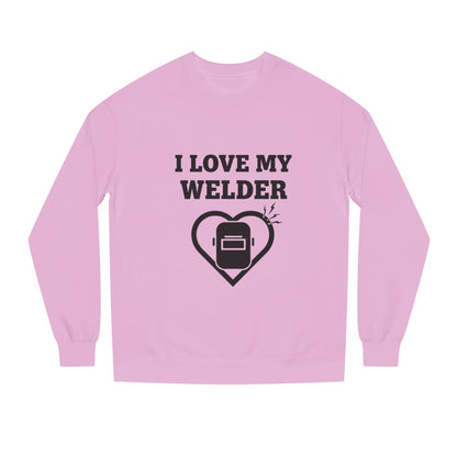 Women’s I Love My Welder Crewneck (Heart + Helmet)