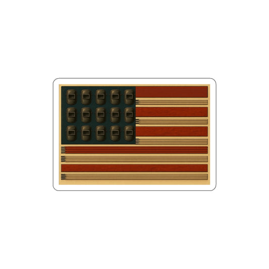 Welding Rods & Helmets USA Flag Die-Cut Sticker - American Flag Design