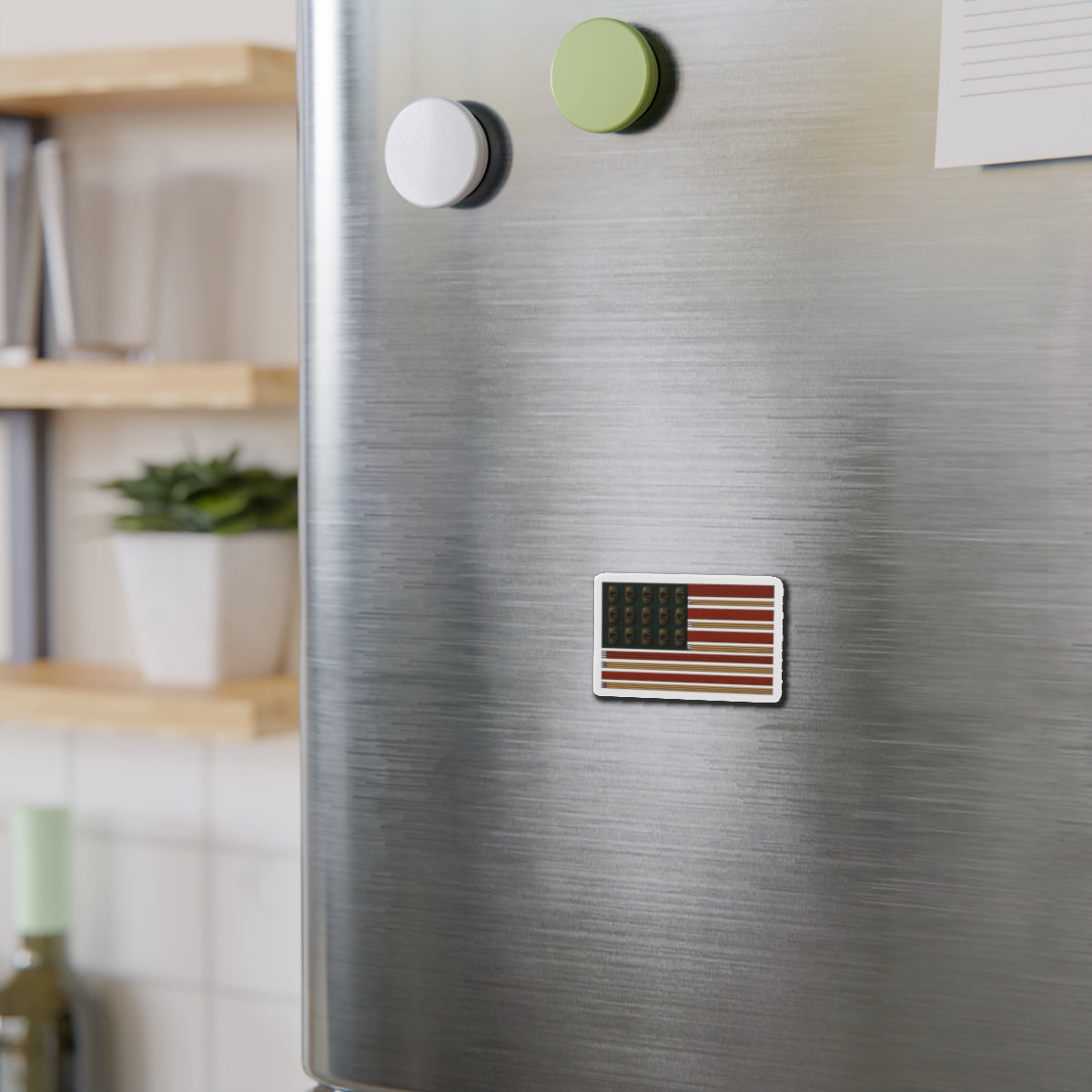 Welding Rods & Helmets USA Flag Die-Cut Magnet, USA Flag Refrigerator Magnet