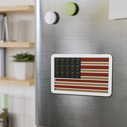 Welding Rods & Helmets USA Flag Die-Cut Magnet, USA Flag Refrigerator Magnet