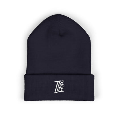 Tig Life Embroidered Cuffed Beanie, Dark Color
