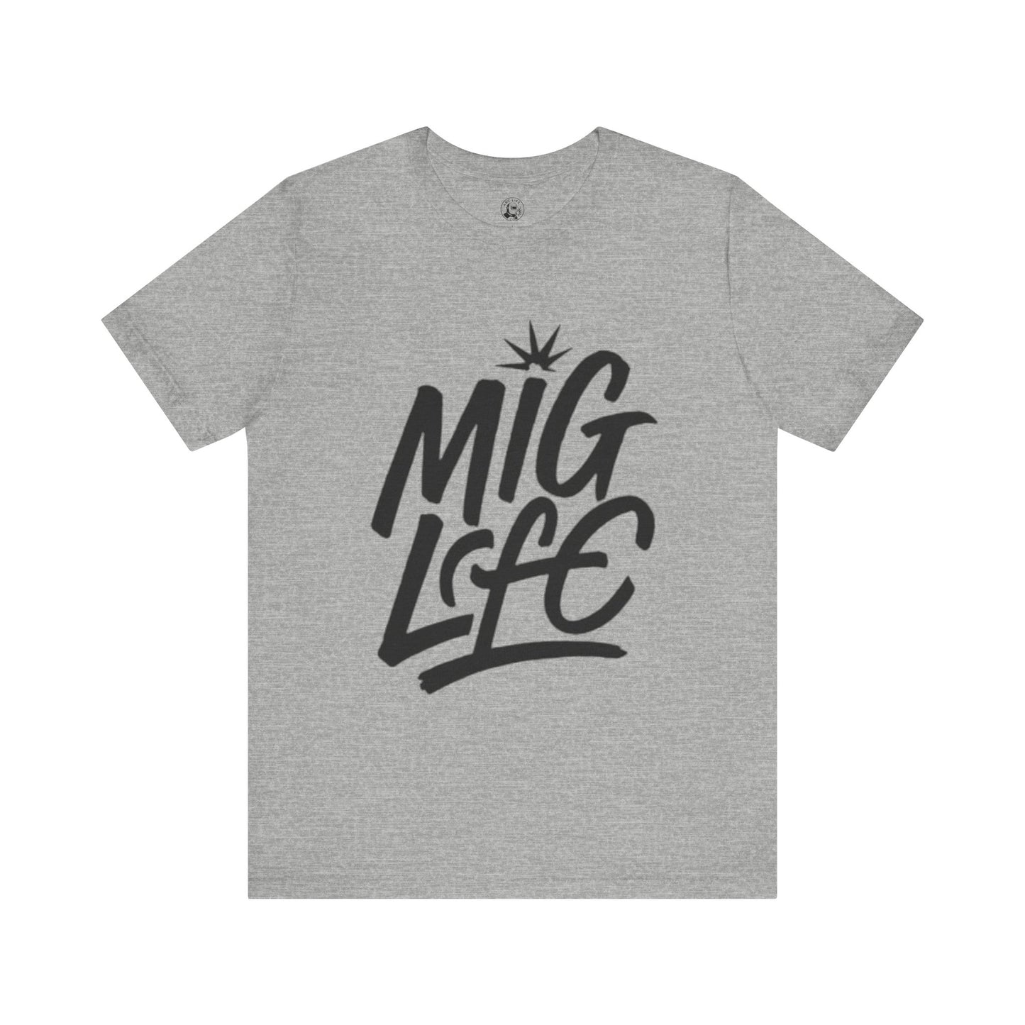 MIG Life Unisex Jersey Tee Light Color with Black text