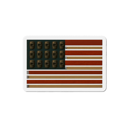 Welding Rods & Helmets USA Flag Die-Cut Magnet, USA Flag Refrigerator Magnet