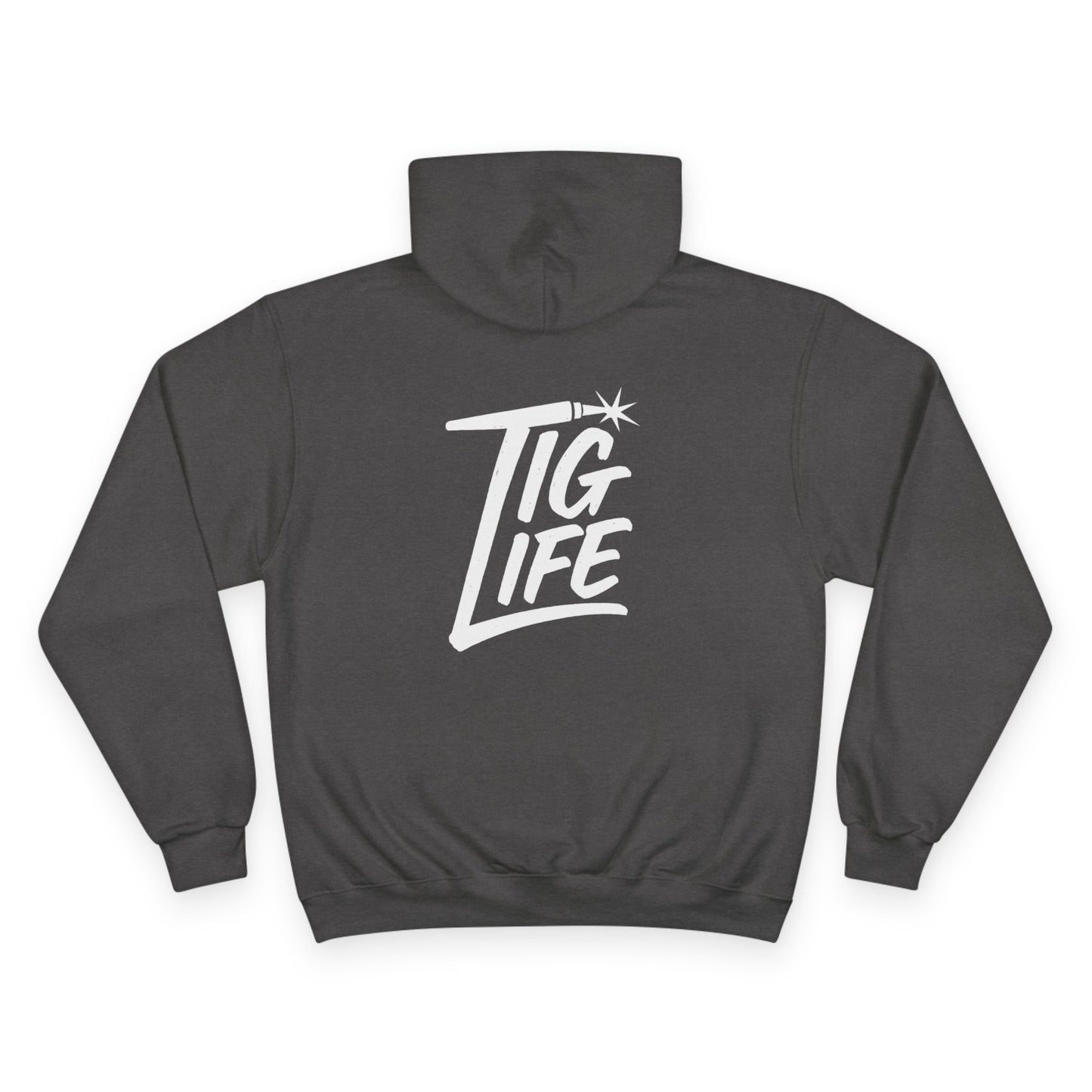 Tig Life Circle Logo Hoodie, Champion Pullover, Dark Color