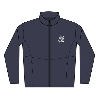 Embroidered Soft Shell Jacket — 'Arc Life' Logo Men's Lightweight Windbreaker