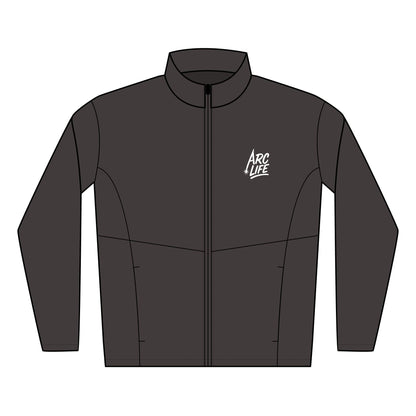 Embroidered Soft Shell Jacket — 'Arc Life' Logo Men's Lightweight Windbreaker