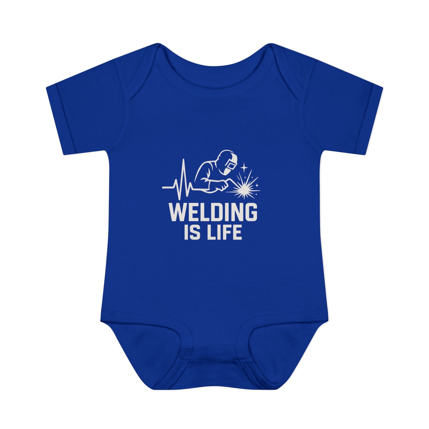 Welding Is Life Baby Bodysuit, Dark Color