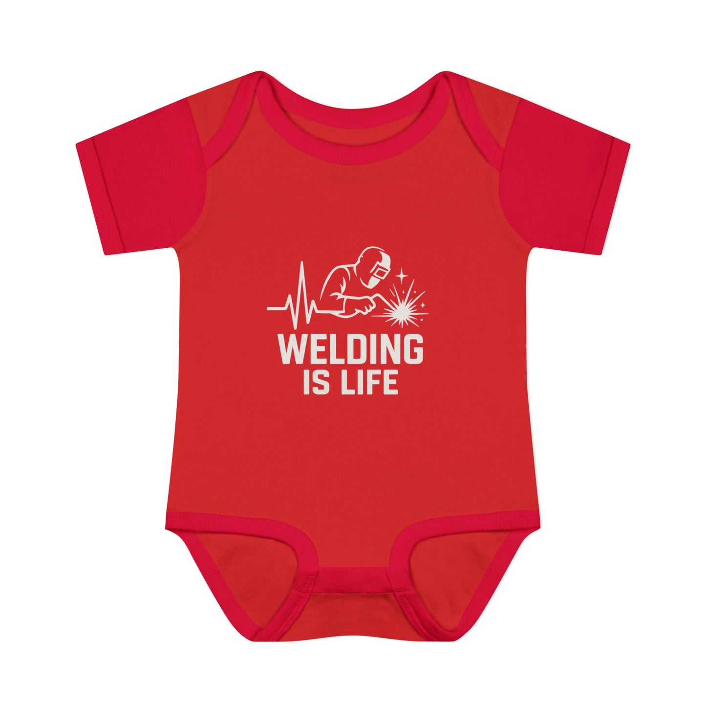 Welding Is Life Baby Bodysuit, Dark Color