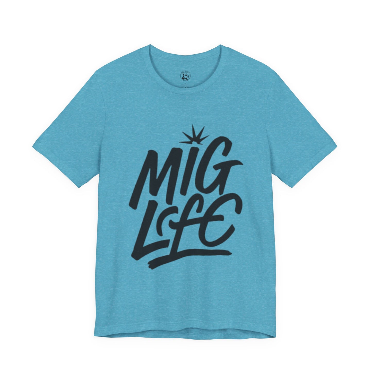 MIG Life Unisex Jersey Tee Light Color with Black text