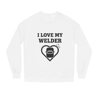Women’s I Love My Welder Crewneck (Heart + Helmet)