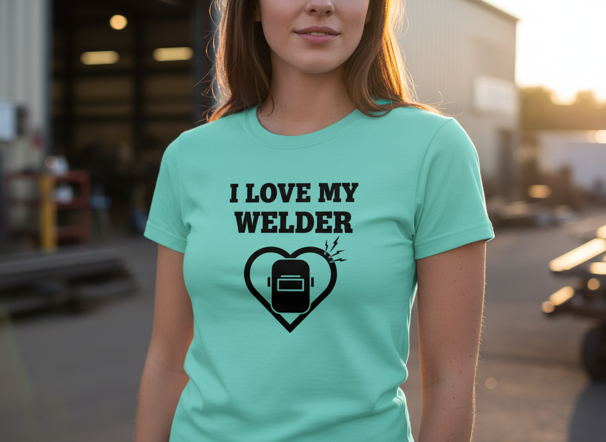 Womens, I Love My Welder T-Shirt, Light with Dark Text