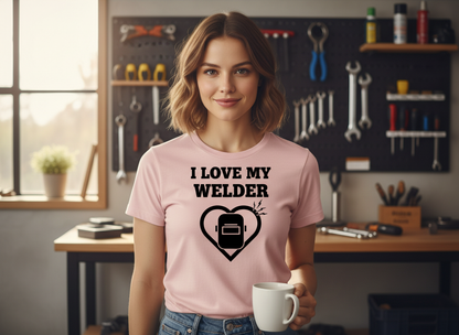 Womens, I Love My Welder T-Shirt, Light with Dark Text