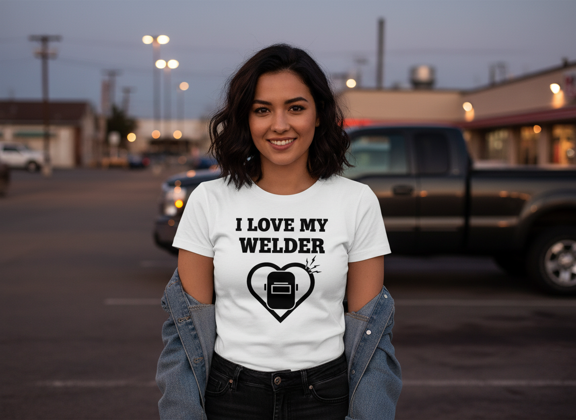 Womens, I Love My Welder T-Shirt, Light with Dark Text