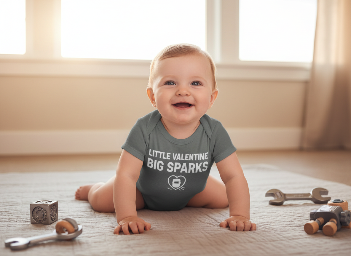 Baby “Little Valentine Big Sparks” Bodysuit