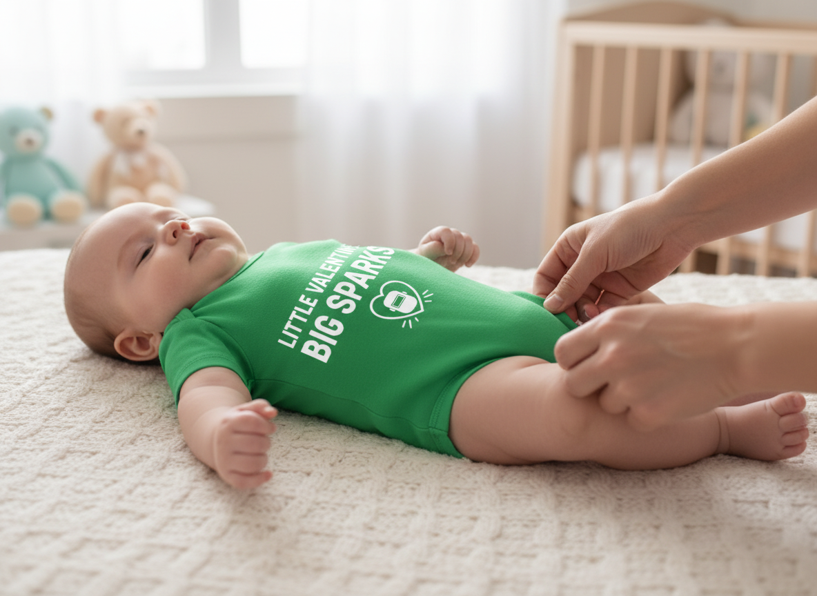 Baby “Little Valentine Big Sparks” Bodysuit