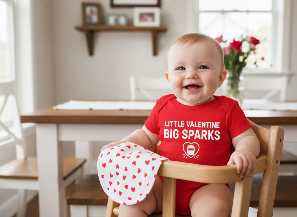 Baby “Little Valentine Big Sparks” Bodysuit