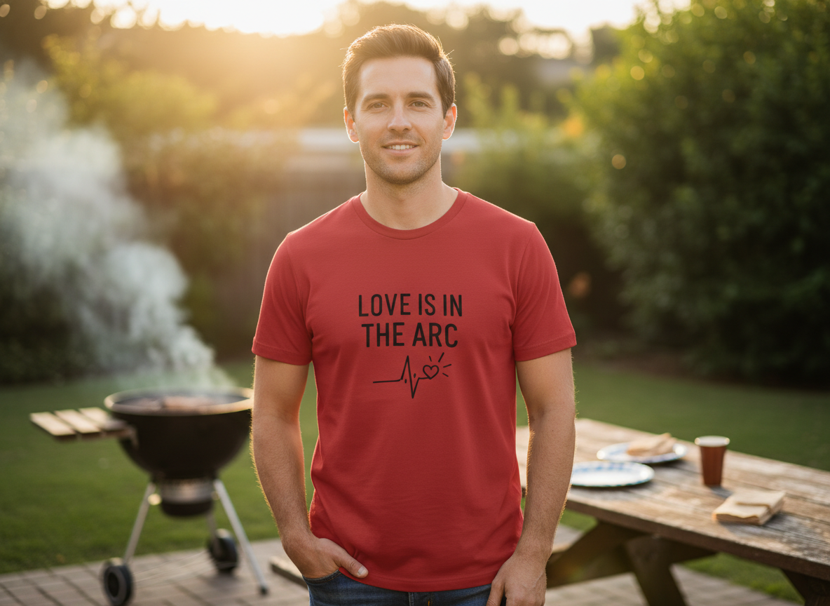 Love Is In The Arc Men’s Tee | Welding Valentine Shirt