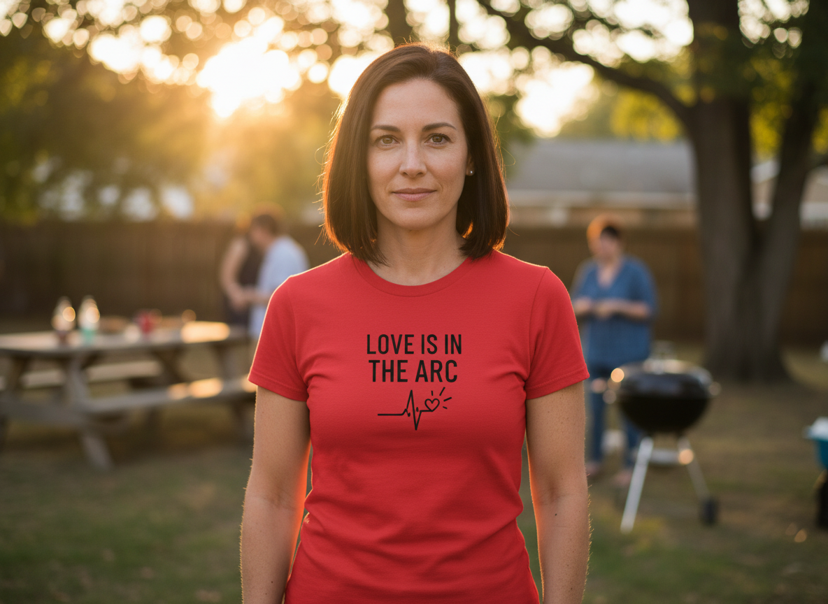 Love Is In The Arc Women’s Tee | Welding Valentine Shirt