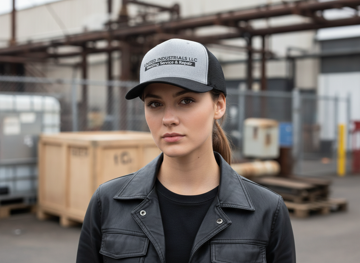 United Industrial Welding Service Embroidered Trucker Cap
