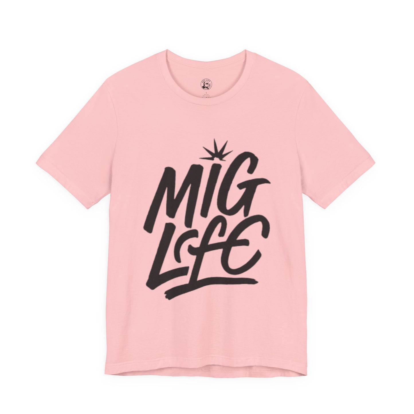 MIG Life Unisex Jersey Tee Light Color with Black text