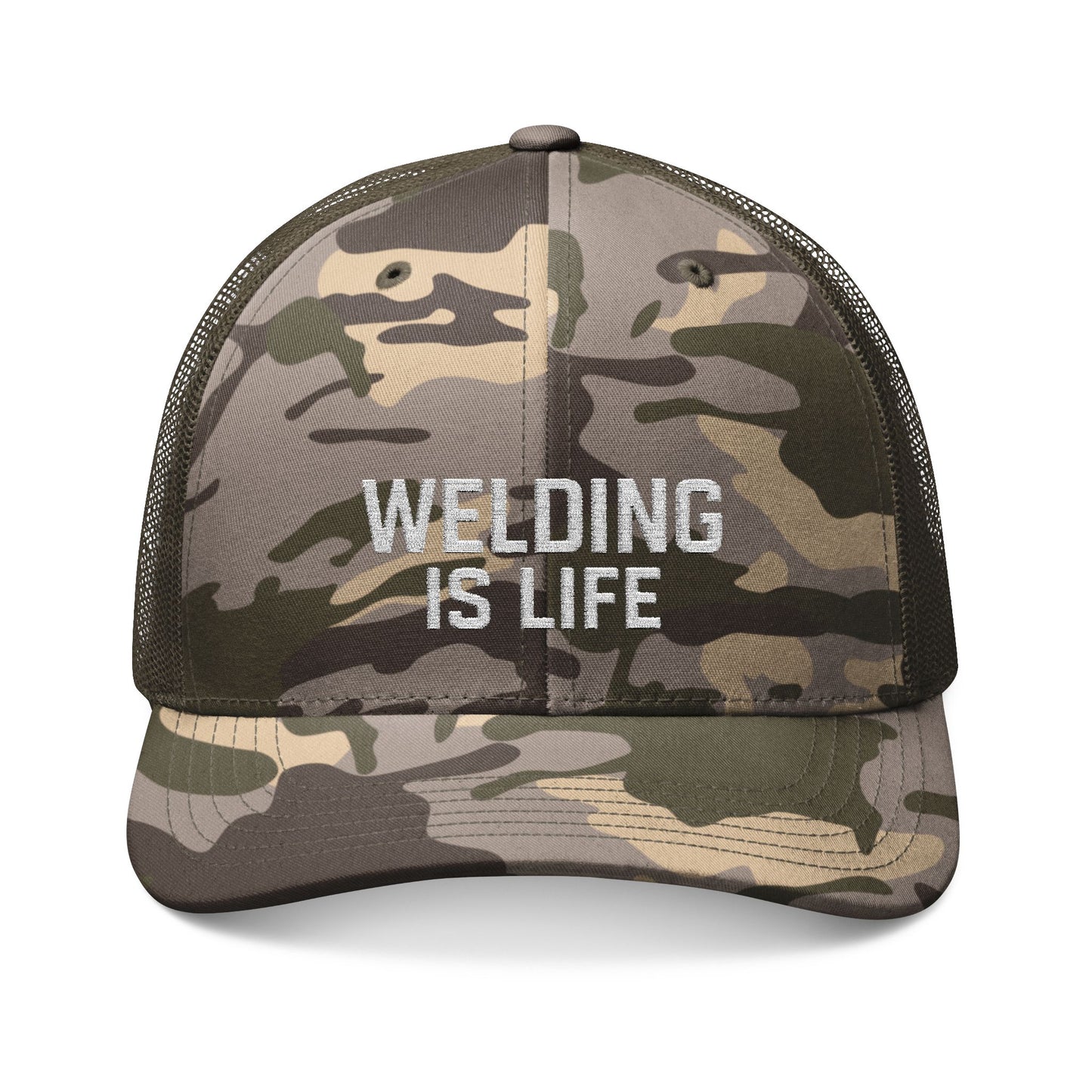 Welding Is Life Camo Trucker Hat