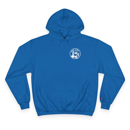 Mig Life Circle Logo Hoodie, Champion Pullover, Dark Color