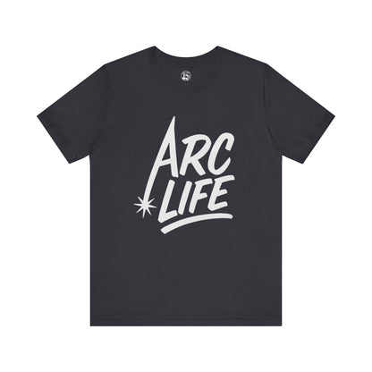 Arc Life Unisex Jersey Tee Dark Color with White text