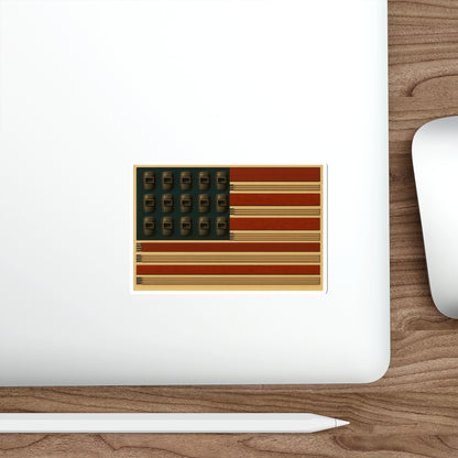 Welding Rods & Helmets USA Flag Die-Cut Sticker - American Flag Design