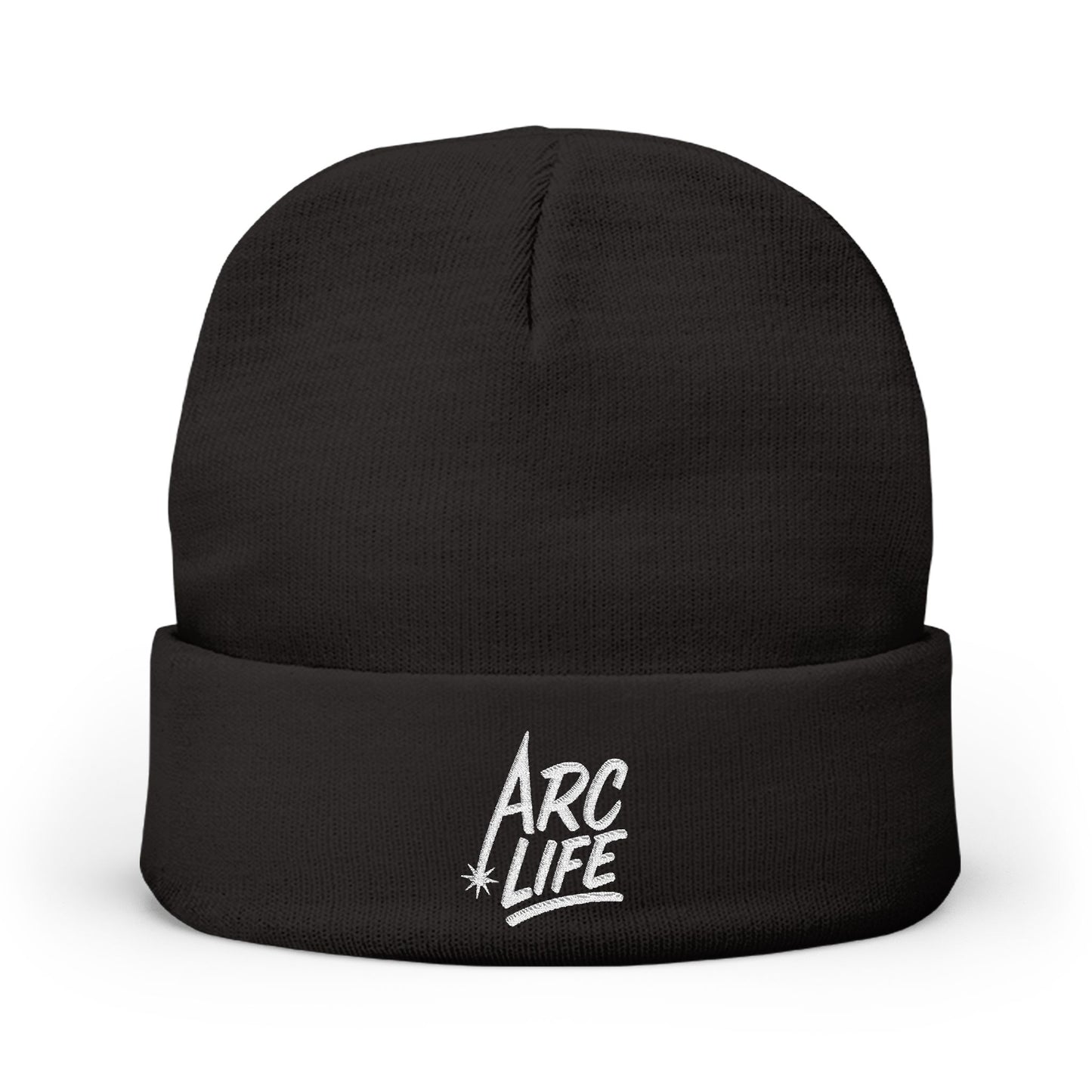 Arc Life Embroidered Knit Beanie